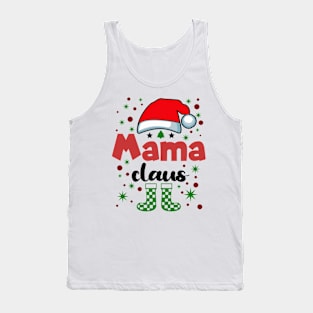 Christmas Mama Family Wife Santa Hat Tank Top